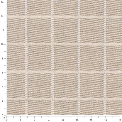 F300-139 Plaid nan Beige & Taupe Performance Colors