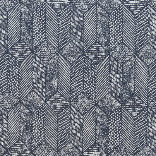 F300-147 Abstract & Geometric Blue Charlotte Fabrics Woven Patterns