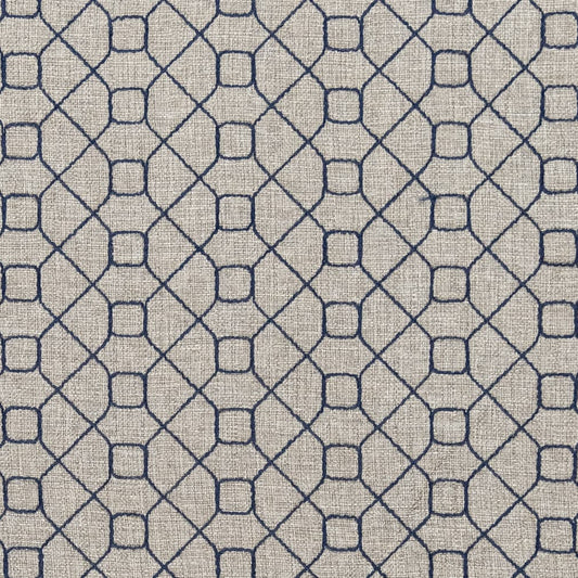 F300-156 Abstract & Geometric Blue Charlotte Fabrics Embroidery,Woven Patterns