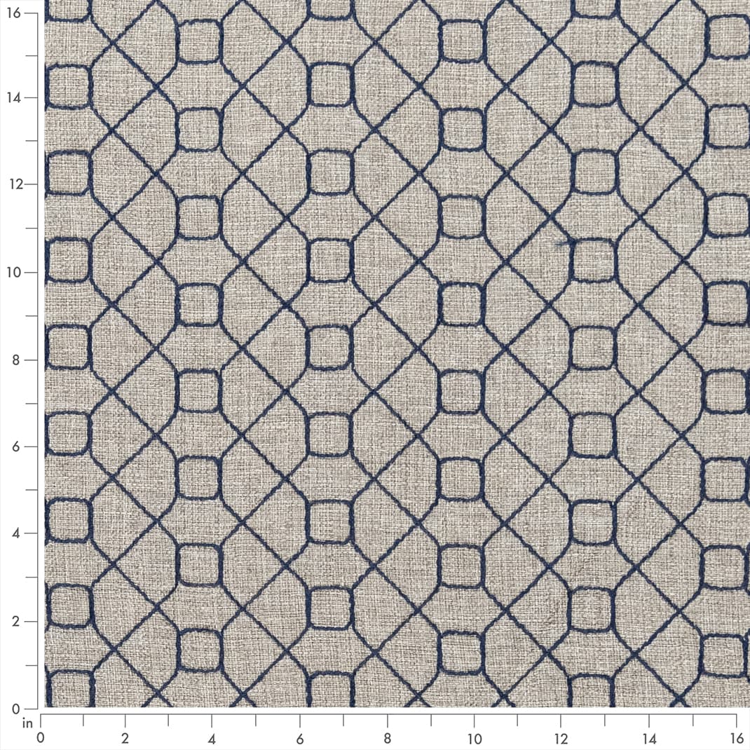F300-156 Abstract & Geometric nan Blue Performance Colors