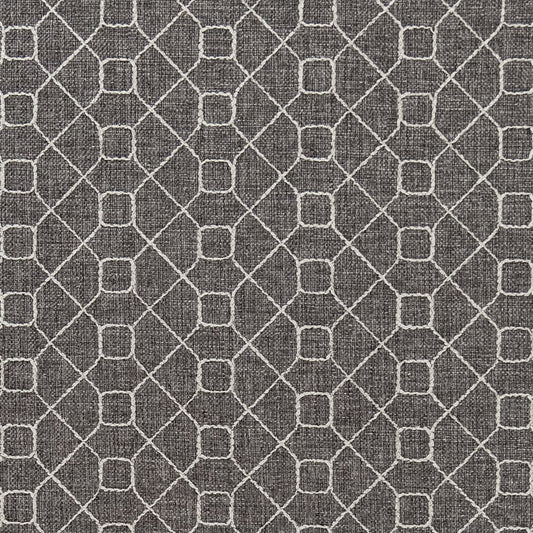 F300-159 Abstract & Geometric Grey & Silver Charlotte Fabrics Embroidery,Woven Patterns