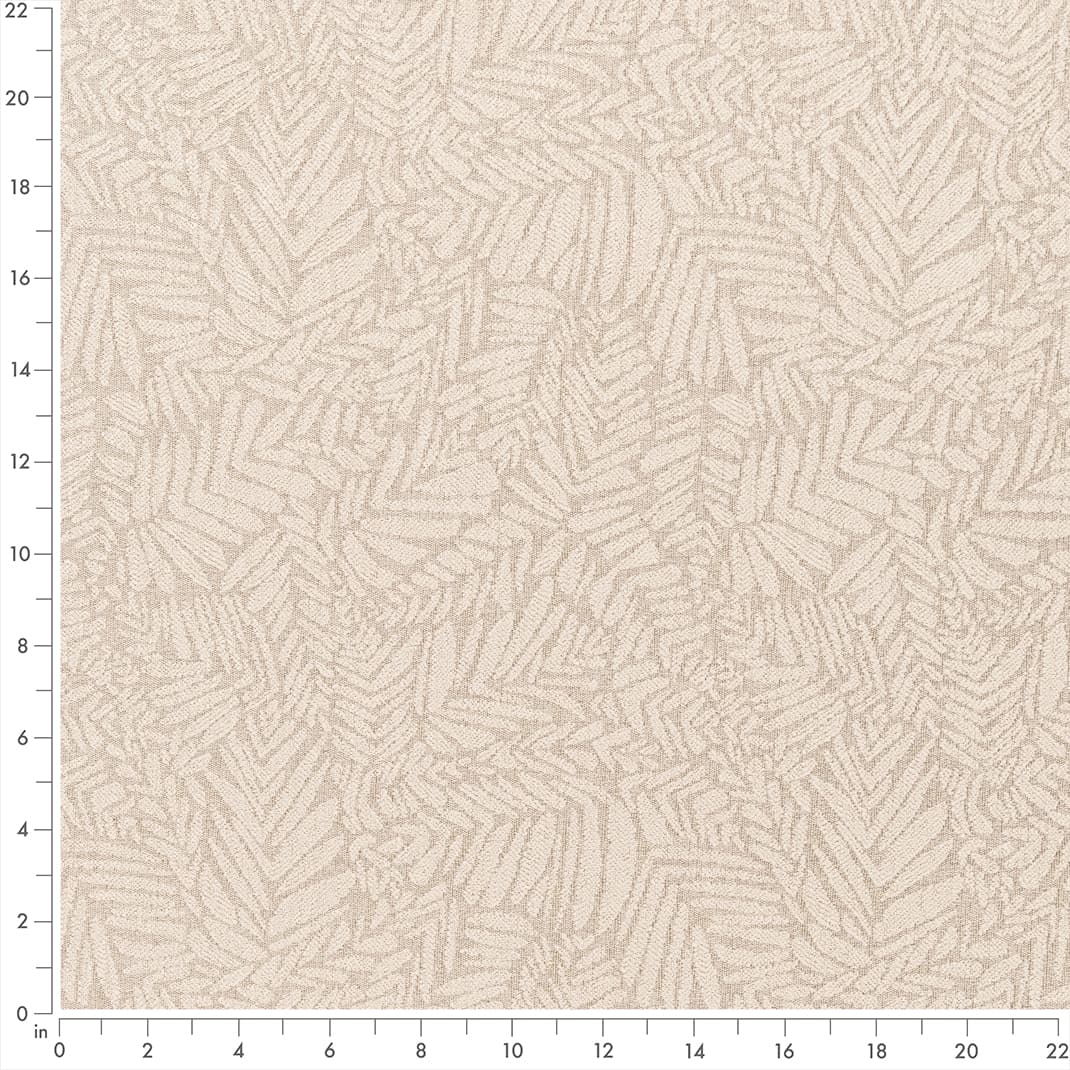 F300-164 Abstract & Geometric,Leaves nan Beige & Taupe Performance Colors