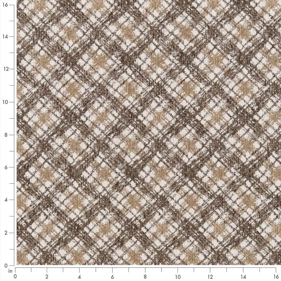 F300-169 Abstract & Geometric,Plaid & Check nan Beige & Taupe,Brown Performance Colors