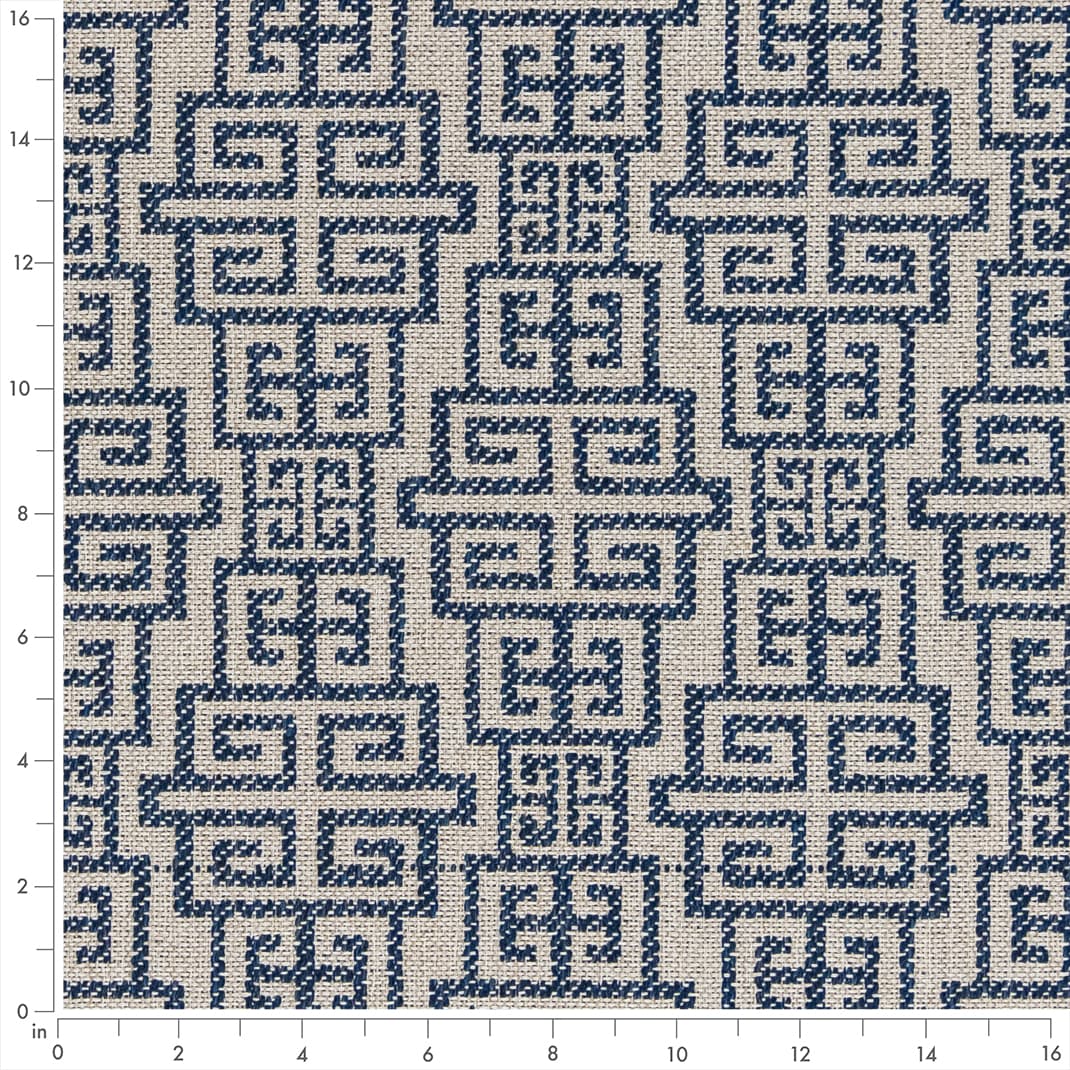F300-180 Abstract & Geometric,Greek Key nan Blue Performance Colors