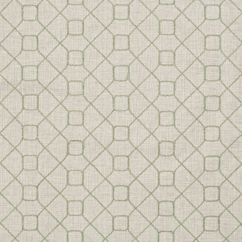 F300-229 Abstract & Geometric Green Charlotte Fabrics Embroidery,Woven Patterns