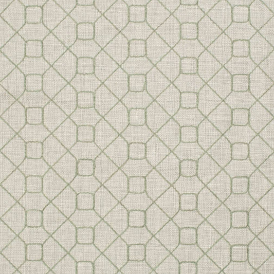 F300-229 Abstract & Geometric Green Charlotte Fabrics Embroidery,Woven Patterns