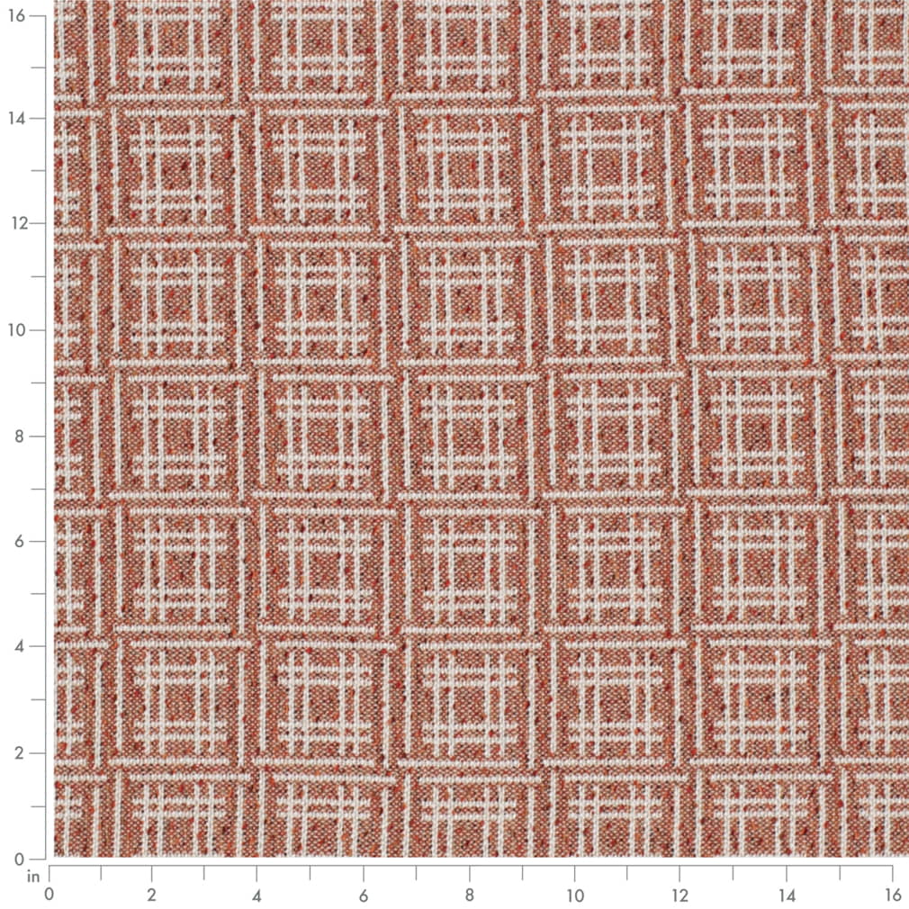 F300-247 Abstract & Geometric nan Orange & Rust Performance Colors