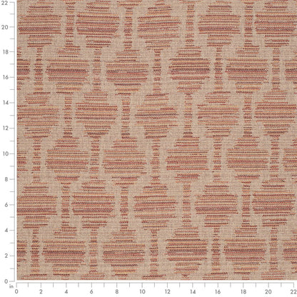 F300-248 Abstract & Geometric nan Orange & Rust Performance Colors