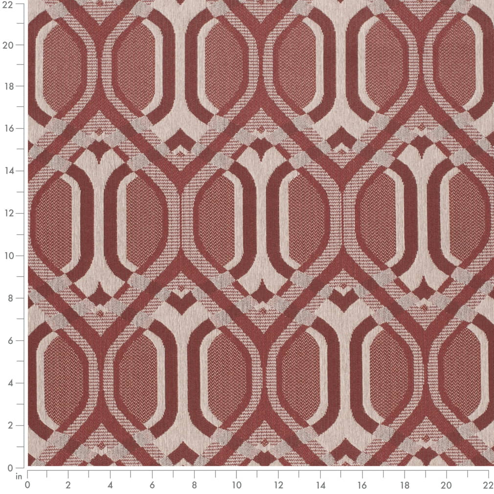 F300-252 Abstract & Geometric nan Orange & Rust,Red & Burgundy Performance Colors