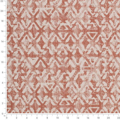 F300-254 Abstract & Geometric,Global nan Orange & Rust Performance Colors