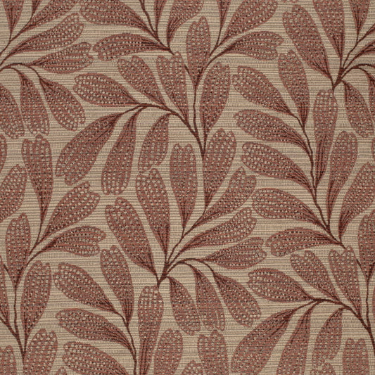 F300-256 Abstract & Geometric,Leaves Orange & Rust Charlotte Fabrics Woven Patterns