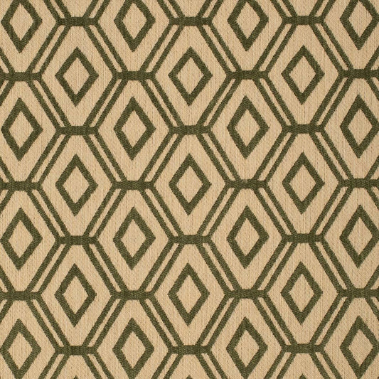 F300-271 Abstract & Geometric Green Charlotte Fabrics Woven Patterns