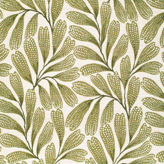 F300-279 Abstract & Geometric,Leaves Green Charlotte Fabrics Woven Patterns