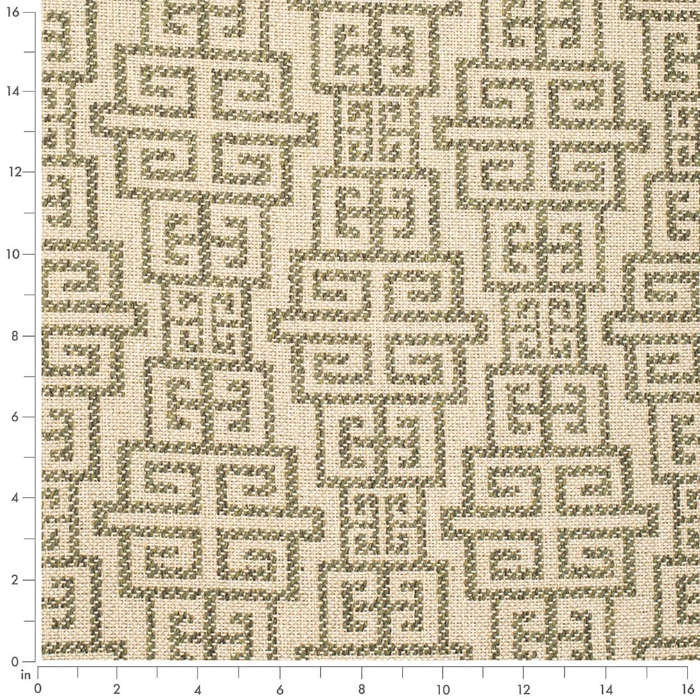 F300-282 Abstract & Geometric,Greek Key nan Green Performance Colors