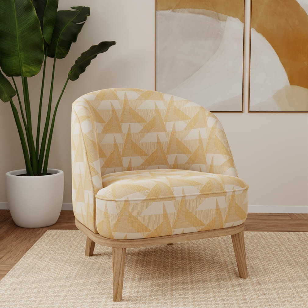 F300-323 Abstract & Geometric nan Gold & Yellow Performance Colors