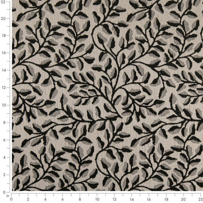 F300-332 Abstract & Geometric,Leaves nan Black Performance Colors