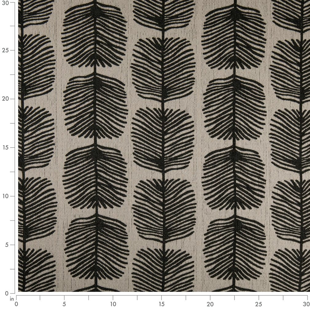 F300-334 Abstract & Geometric,Leaves nan Black Performance Colors