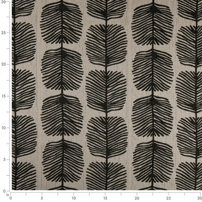 F300-334 Abstract & Geometric,Leaves nan Black Performance Colors