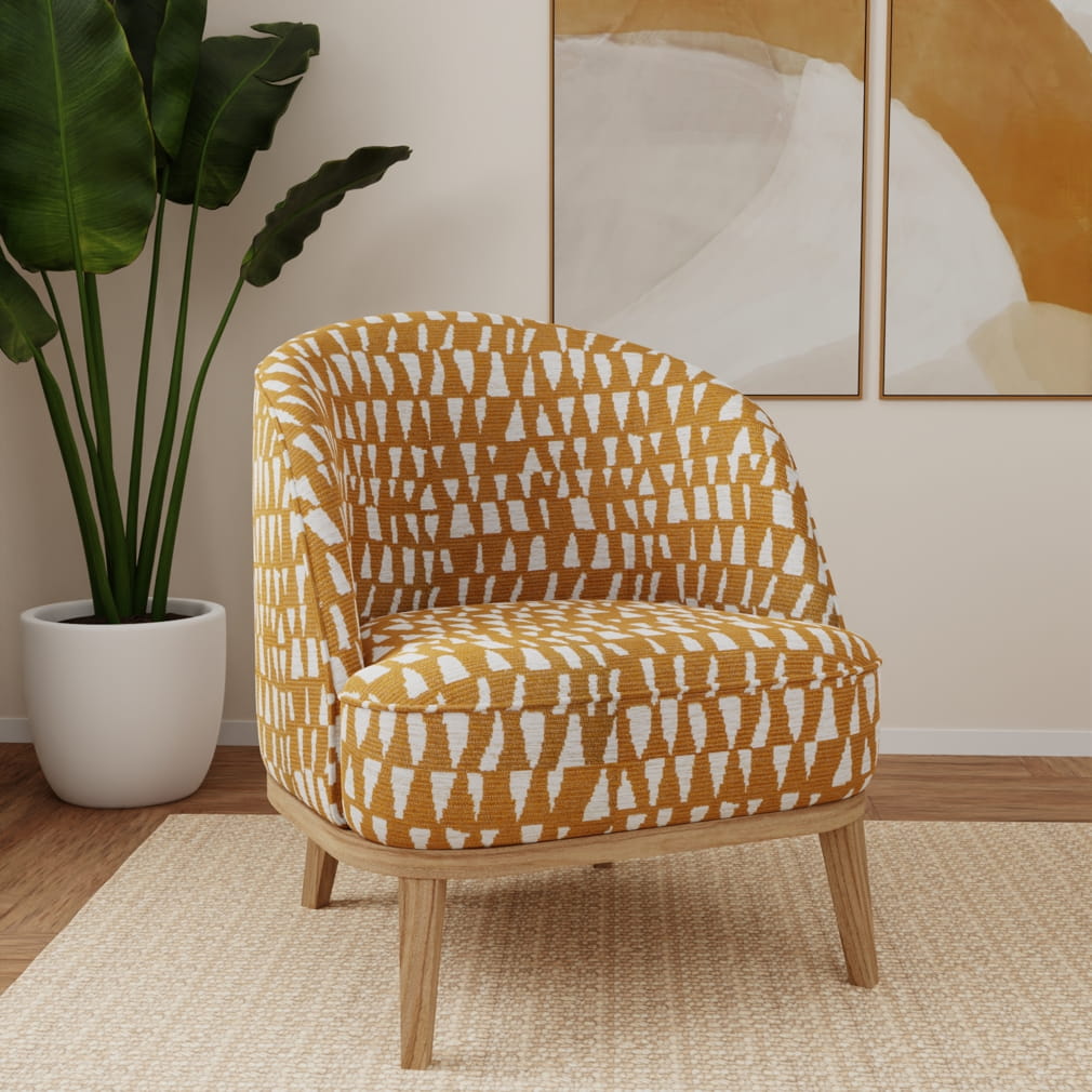 F300-336 Abstract & Geometric nan Gold & Yellow Performance Colors