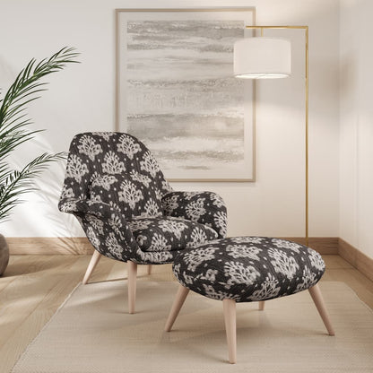 F400-137 Abstract & Geometric,Damask,Global nan Grey & Silver Performance Colors