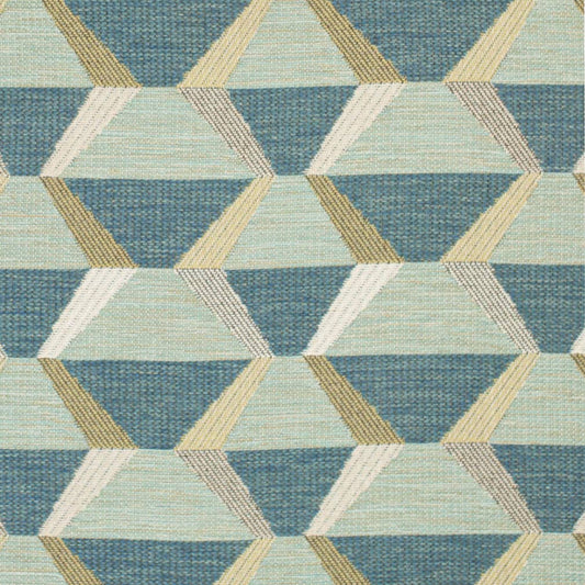 F400-152 Abstract & Geometric Aqua & Teal Charlotte Fabrics Woven Patterns