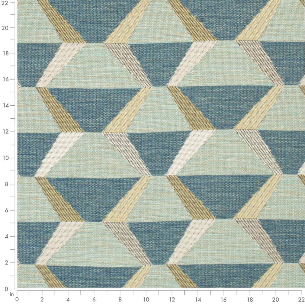 F400-152 Abstract & Geometric nan Aqua & Teal Performance Colors