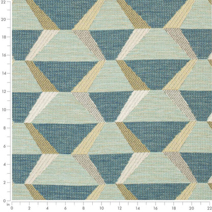 F400-152 Abstract & Geometric nan Aqua & Teal Performance Colors