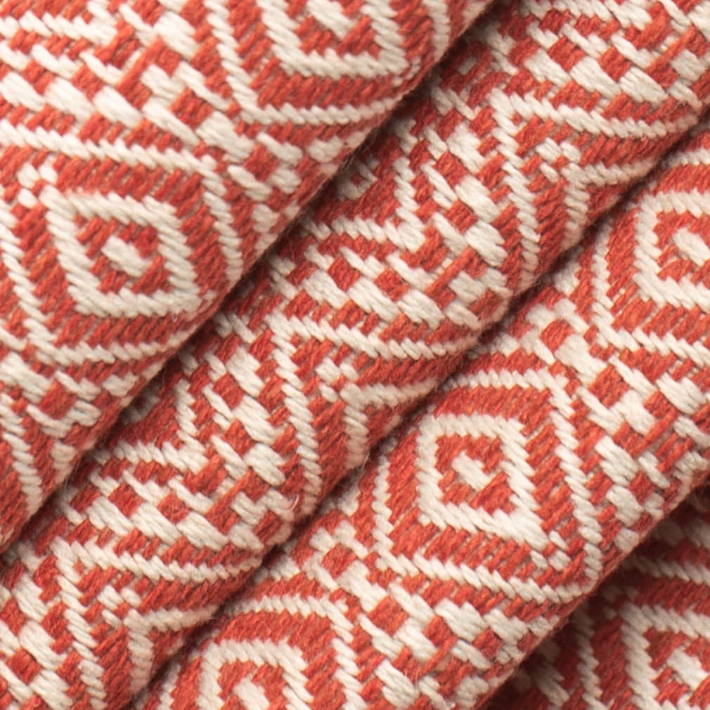 F400-156 Abstract & Geometric,Diamonds,Small Scale nan Orange & Rust Performance Colors