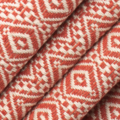 F400-156 Abstract & Geometric,Diamonds,Small Scale nan Orange & Rust Performance Colors