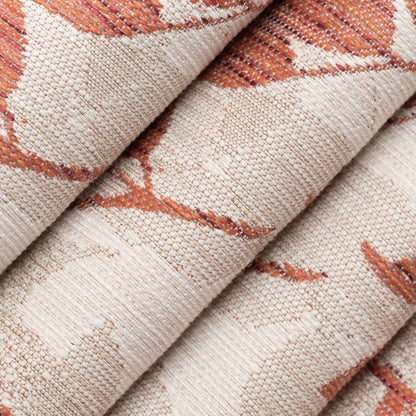 F400-158 Abstract & Geometric,Leaves nan Orange & Rust Performance Colors