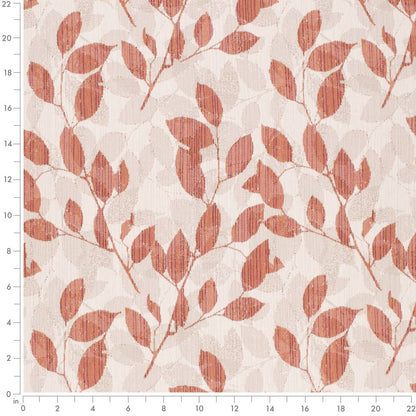 F400-158 Abstract & Geometric,Leaves nan Orange & Rust Performance Colors