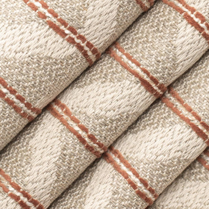 F400-163 Abstract & Geometric,Stripe nan Orange & Rust Performance Colors