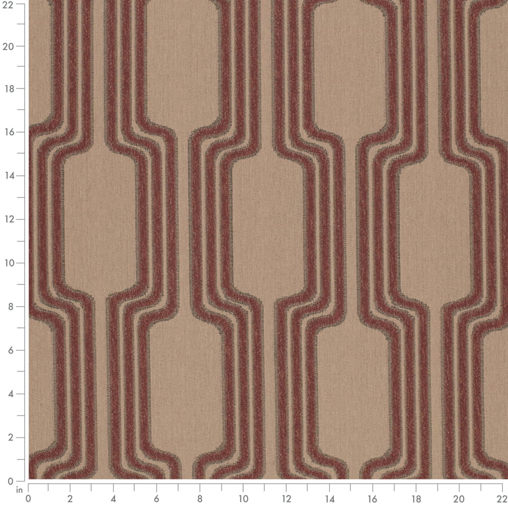 F400-167 Abstract & Geometric nan Orange & Rust Performance Colors