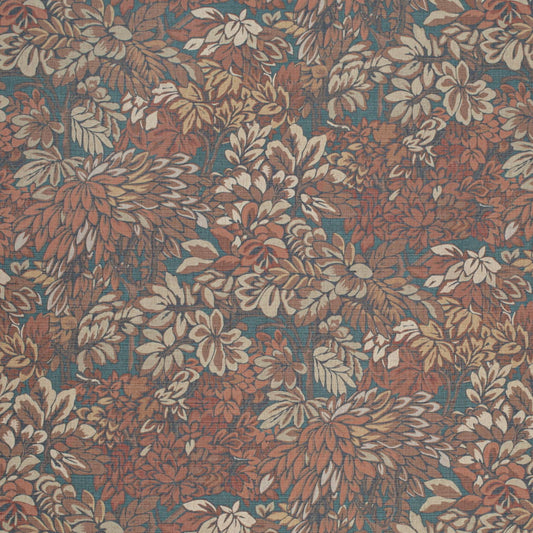 F400-171 Floral,Leaves nan Orange & Rust Performance Colors