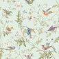 F62/1004-CS HUMMINGBIRDS COTTON PRINT DUCK EGG COLE & SON Fabrics Drapery Upholstery