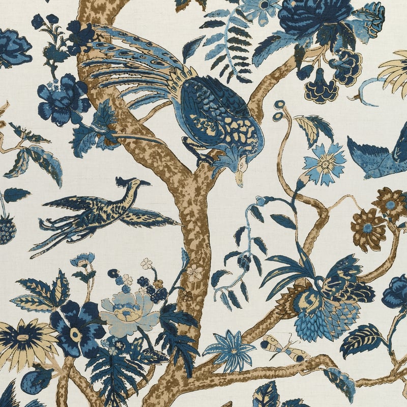 F910225 Thibaut Navy Fabric