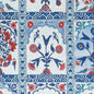 F910631 Thibaut Coral and Blue Fabric