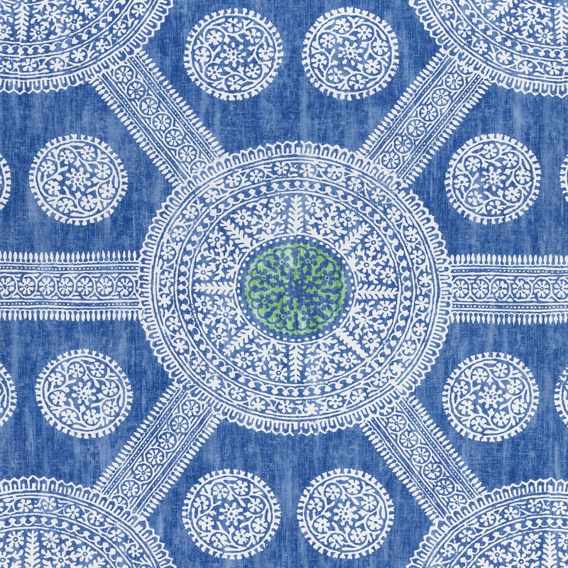 F910636 Thibaut Blue and Green Fabric
