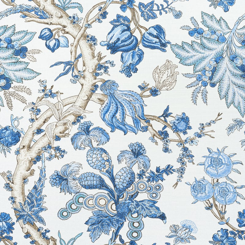 F910846 Thibaut Blue and White Fabric