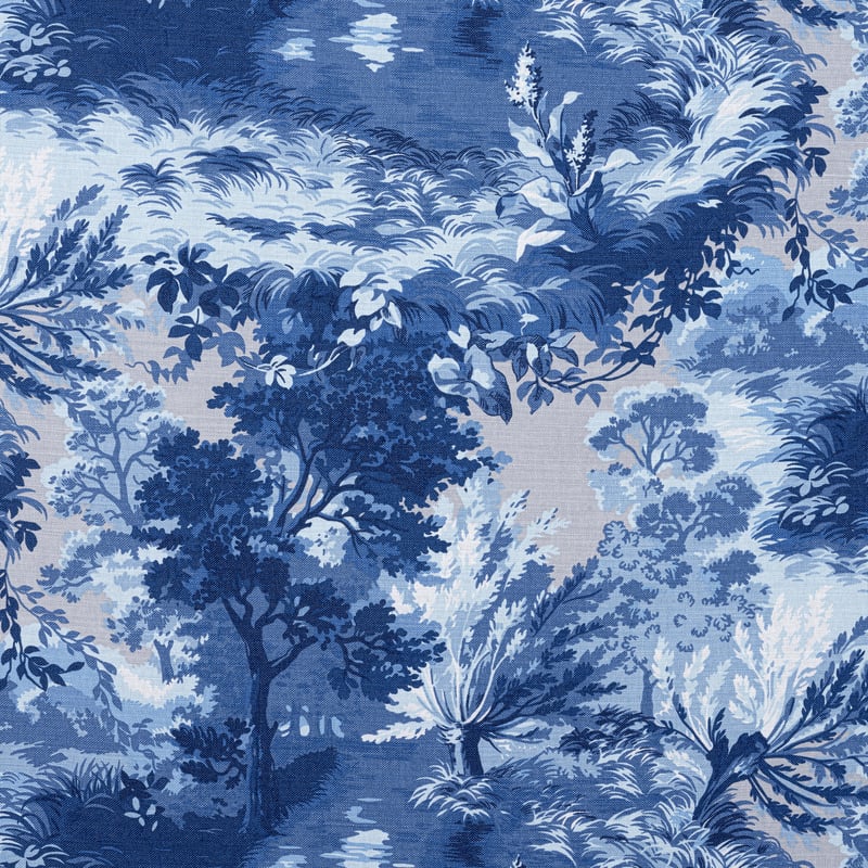 F910864 Thibaut Blue and Flax Fabric