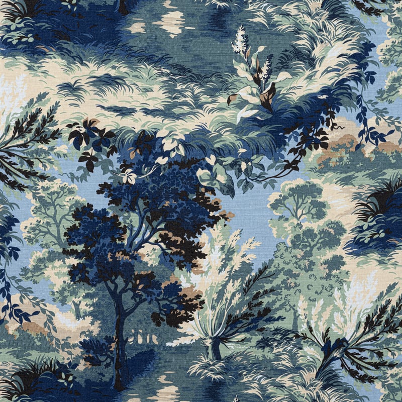 F910867 Thibaut Navy and Teal Fabric