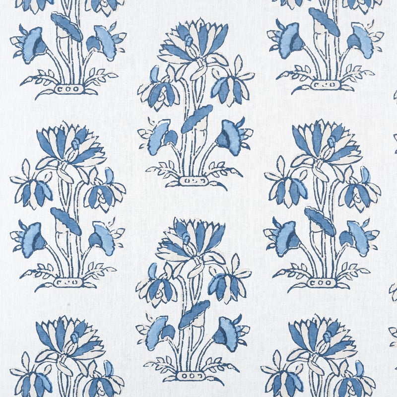 F913204 Thibaut Blue and White Fabric
