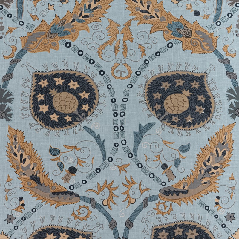 F913214 Thibaut Mineral Blue Fabric
