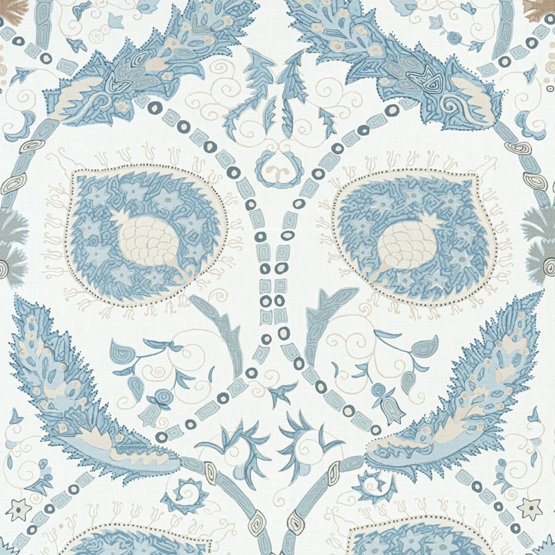 F913215 Thibaut Spa Blue Fabric