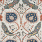 F913219 Thibaut Coral and Blue Fabric