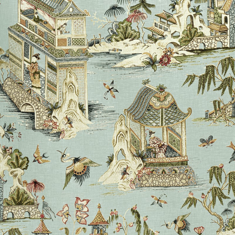 F913617 Thibaut Mist Fabric