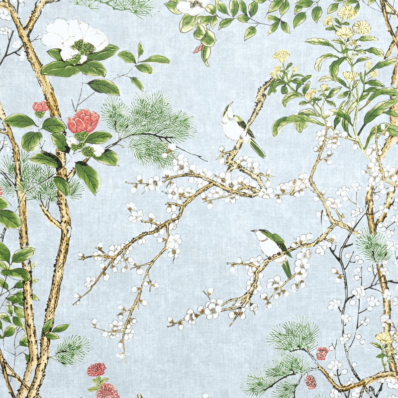 F913620 Thibaut Spa Blue Fabric