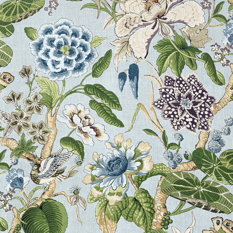 F913654 Thibaut Spa Blue Fabric