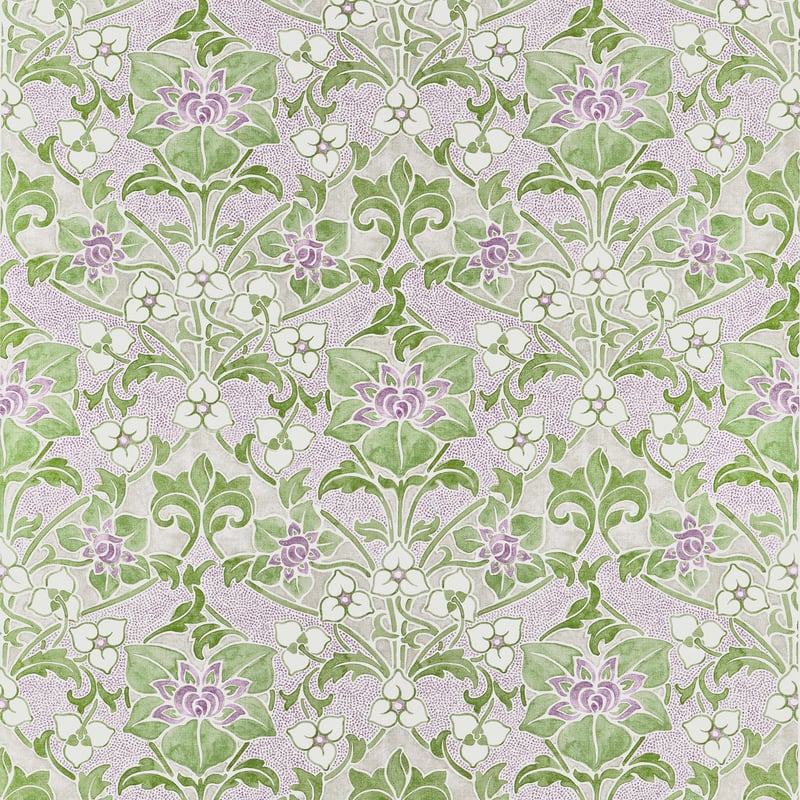 F914603 Thibaut Lilac and Green Fabric