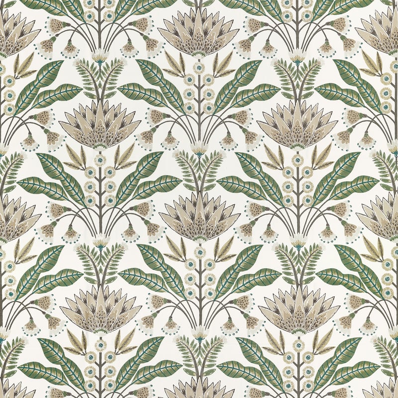 F914610 Thibaut Green and Beige Fabric